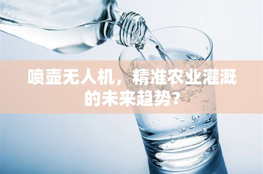 喷壶无人机，精准农业灌溉的未来趋势？