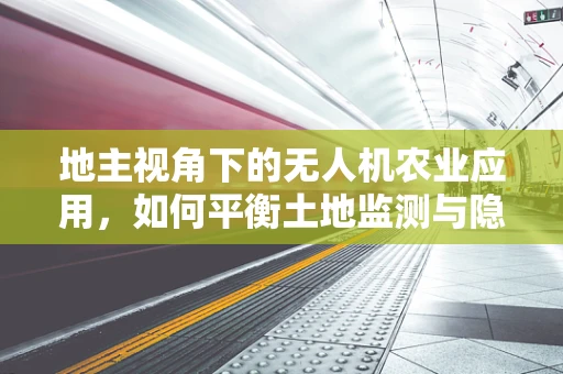 地主视角下的无人机农业应用，如何平衡土地监测与隐私保护？