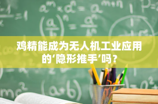 鸡精能成为无人机工业应用的‘隐形推手’吗？